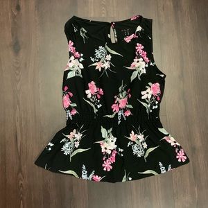 Floral peplum top